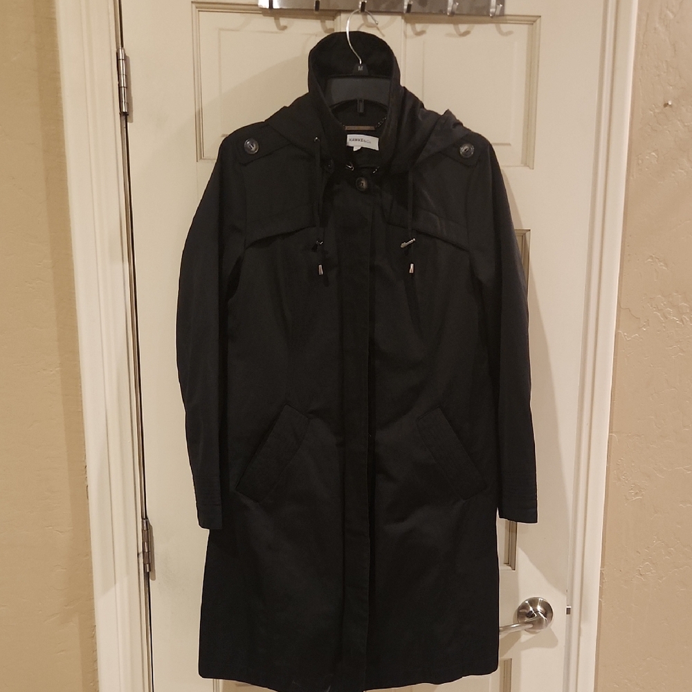 Hawke & Co Hooded Trench Coat With Removable Hoid And Cold Weather Lining Sz M